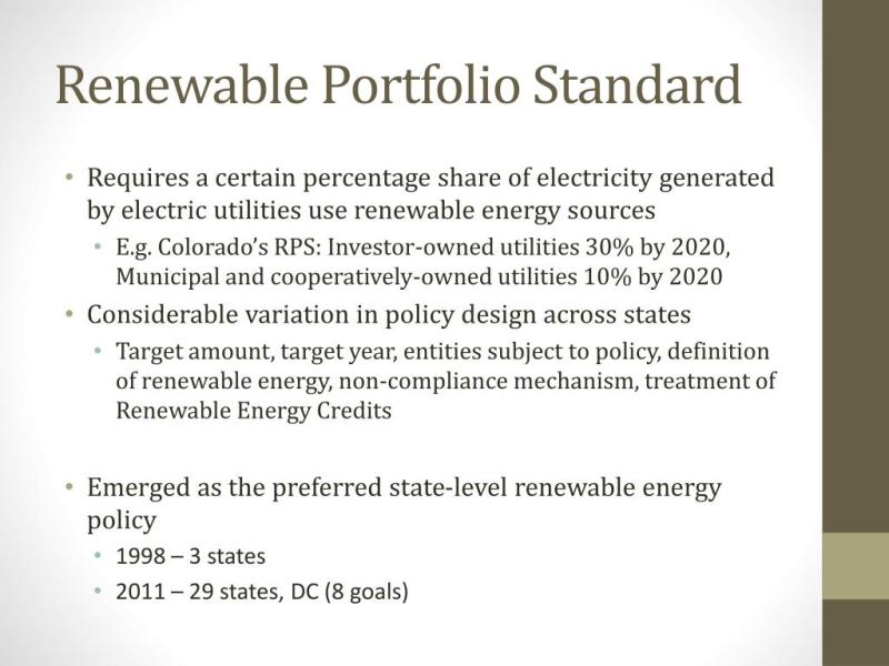 Colorado Renewable Energy Standard
