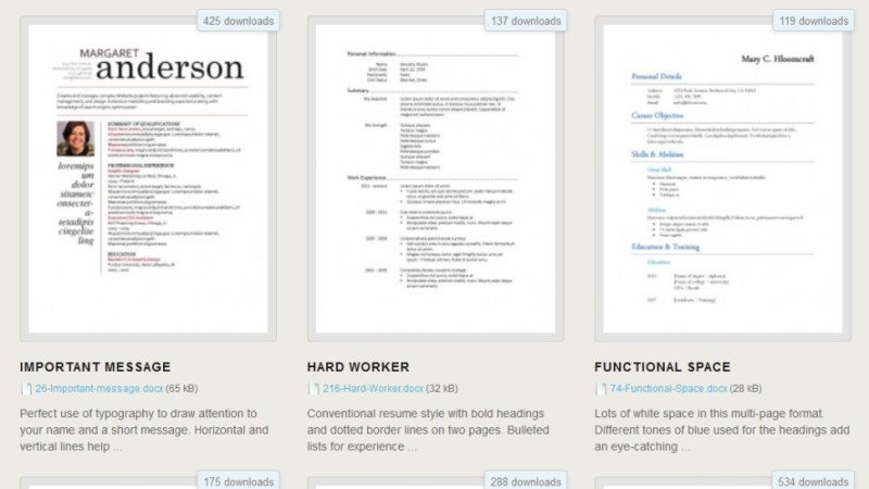 Resume Template For Microsoft Word 2010