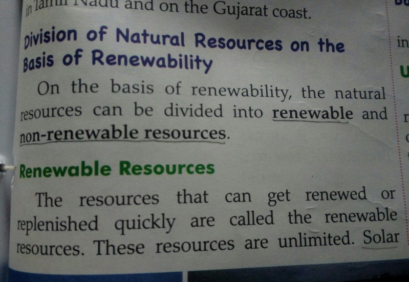 Some Examples Of Non Renewable Resources