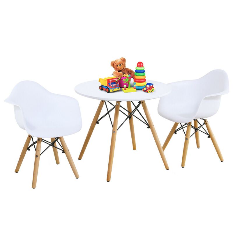 Childrens Wooden Desk And Chair Set